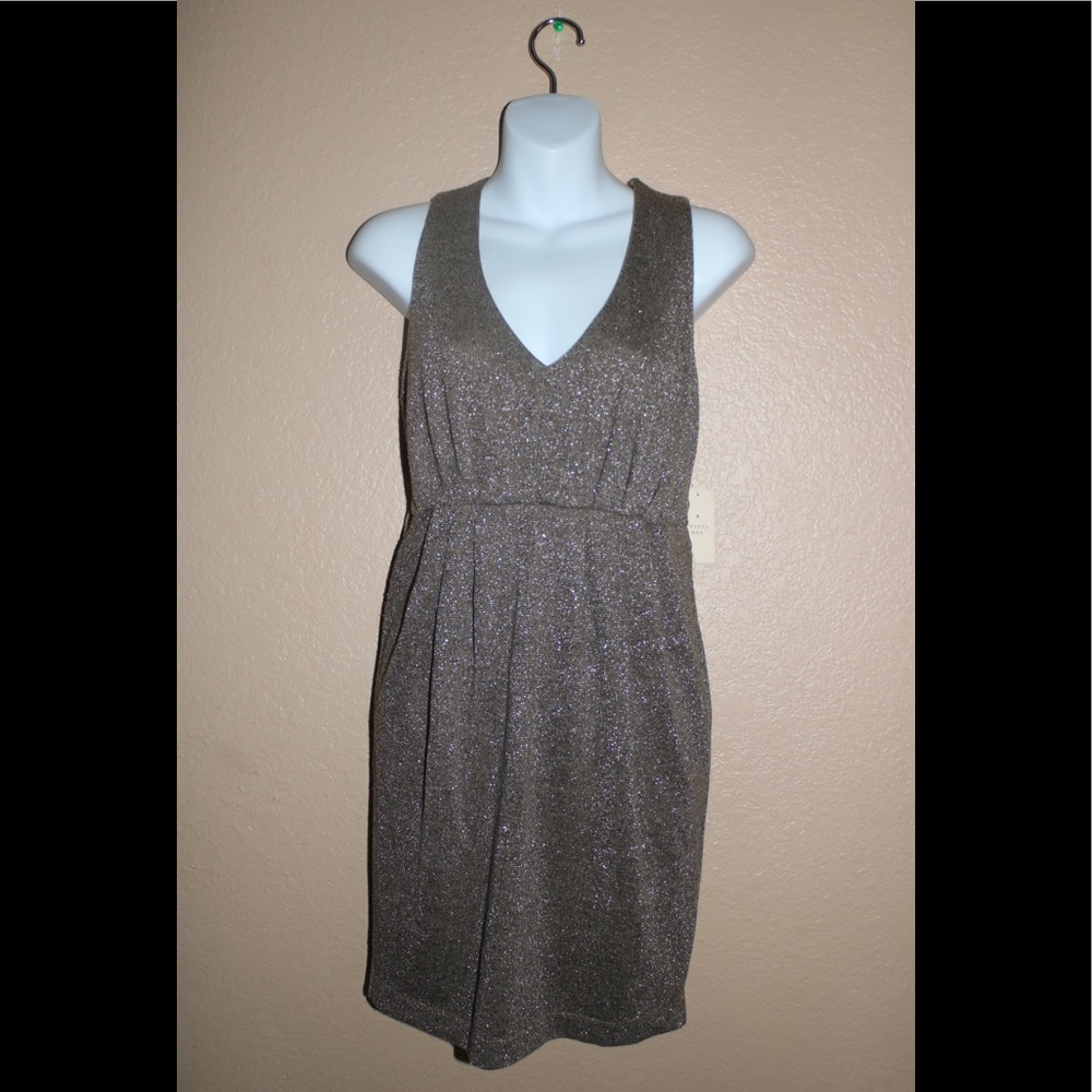 NWT Twenty One Sleeveless metallic sheath Dress
